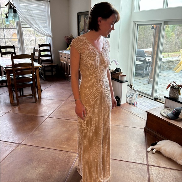BHLDN White/Cream Beaded Gown - Size 4 - Picture 9 of 9